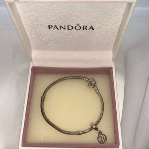 Pandora snake chain bracelet with “21” charm